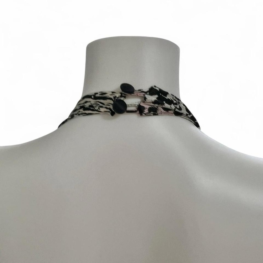 Betsey Johnson Black and Pink One-Shoulder Animal Print Dress - Picture 5 of 8